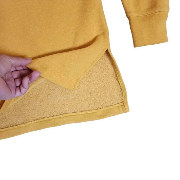 J. Crew Sweatshirt Women's Size Small Sunflower Gold/Yellow 4 Button Mock Neck - Picture 9 of 9